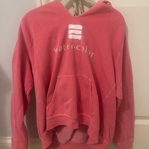Pink watercolor hoodie